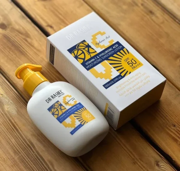 لوسیون ضدآفتاب ویتامین C و آبرسان دکتر راشل SPF50