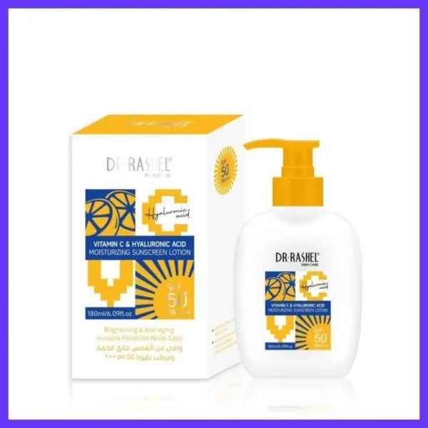 لوسیون ضدآفتاب ویتامین C و آبرسان دکتر راشل SPF50