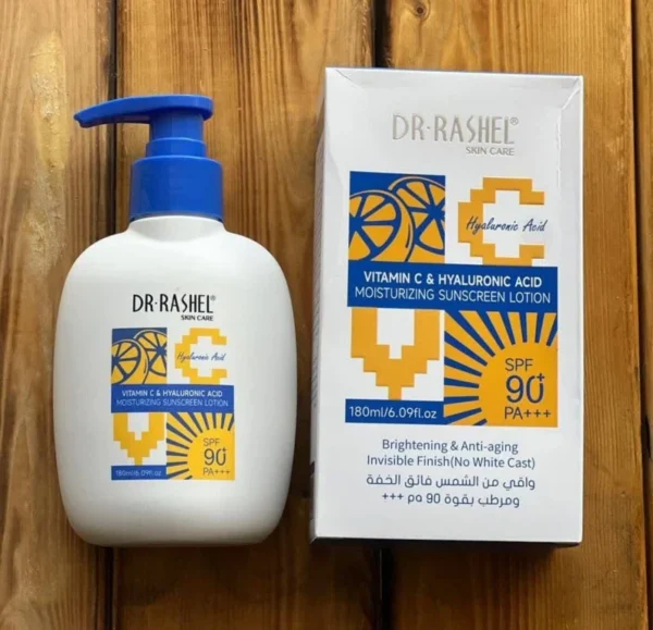 لوسیون ضدآفتاب ویتامین C و آبرسان دکتر راشل SPF90