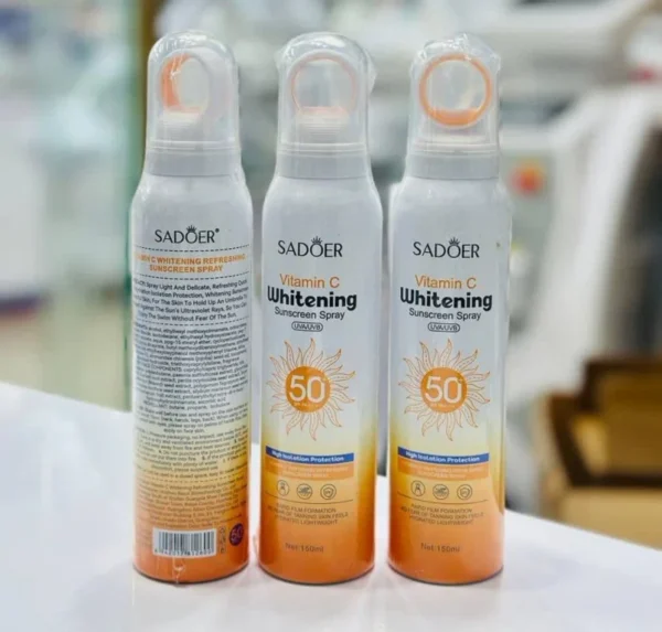 اسپری ضدآفتاب ضدلک ویتامین C برند SPF50 SADOR