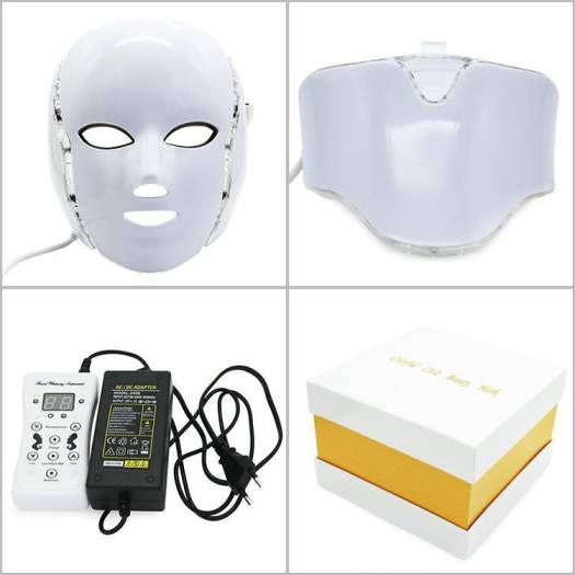 ماسک ال ای دی نقابی نور درمانی 7رنگ (4) ماسک ال ای دی نقابی نور درمانی 7رنگ